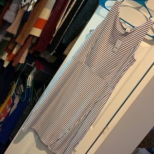 Brand new black & white striped dress from White House Black Market